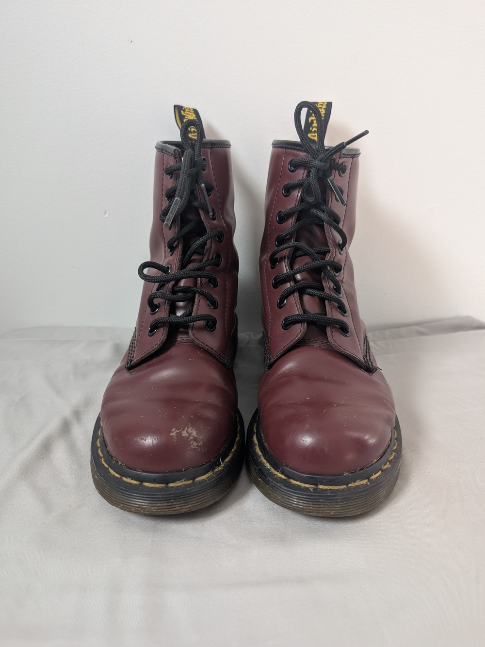 Dr. Martens Women's Burgundy Lace-Up Ankle Boots